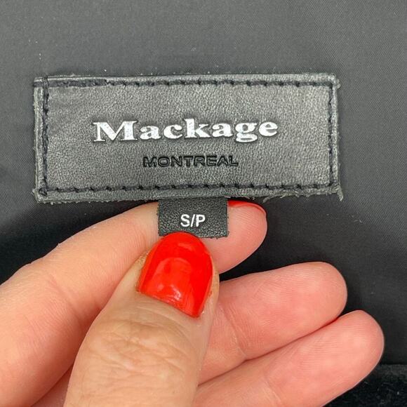 Mackage Black Lisa Pebbled Lambskin Leather Moto Biker Motorcycle Jacket Small - Picture 7 of 10